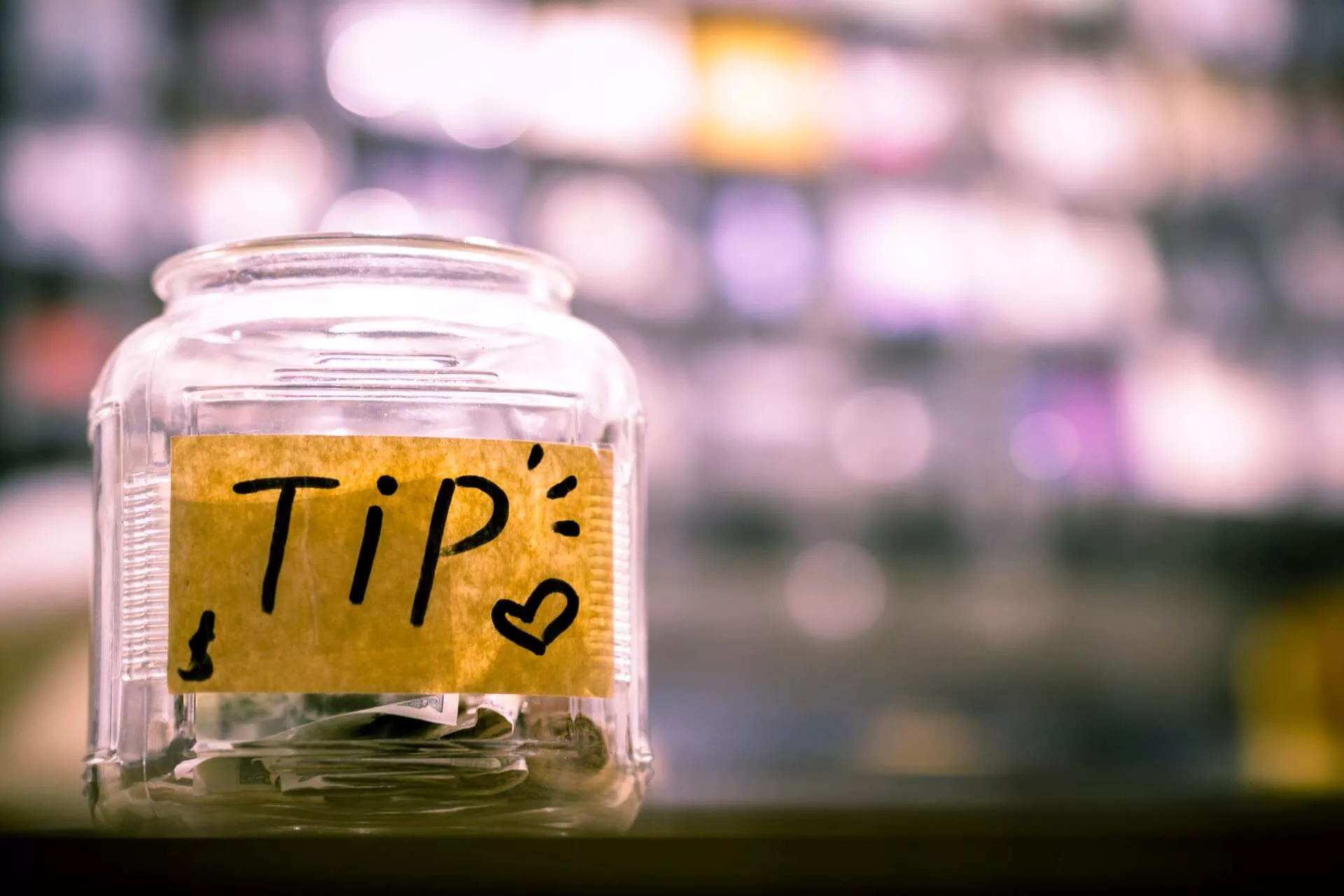 a jar of tips